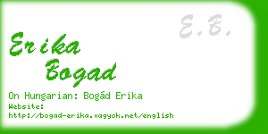erika bogad business card